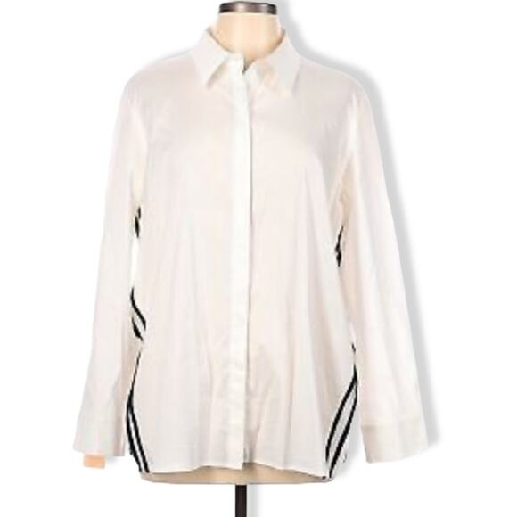 Misook Tops - MISOOK WOMENS BUTTON FRONT LONG SLEEVE BLOUSE SIZE XS